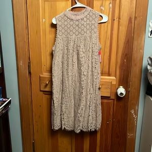 Tan shift Dress